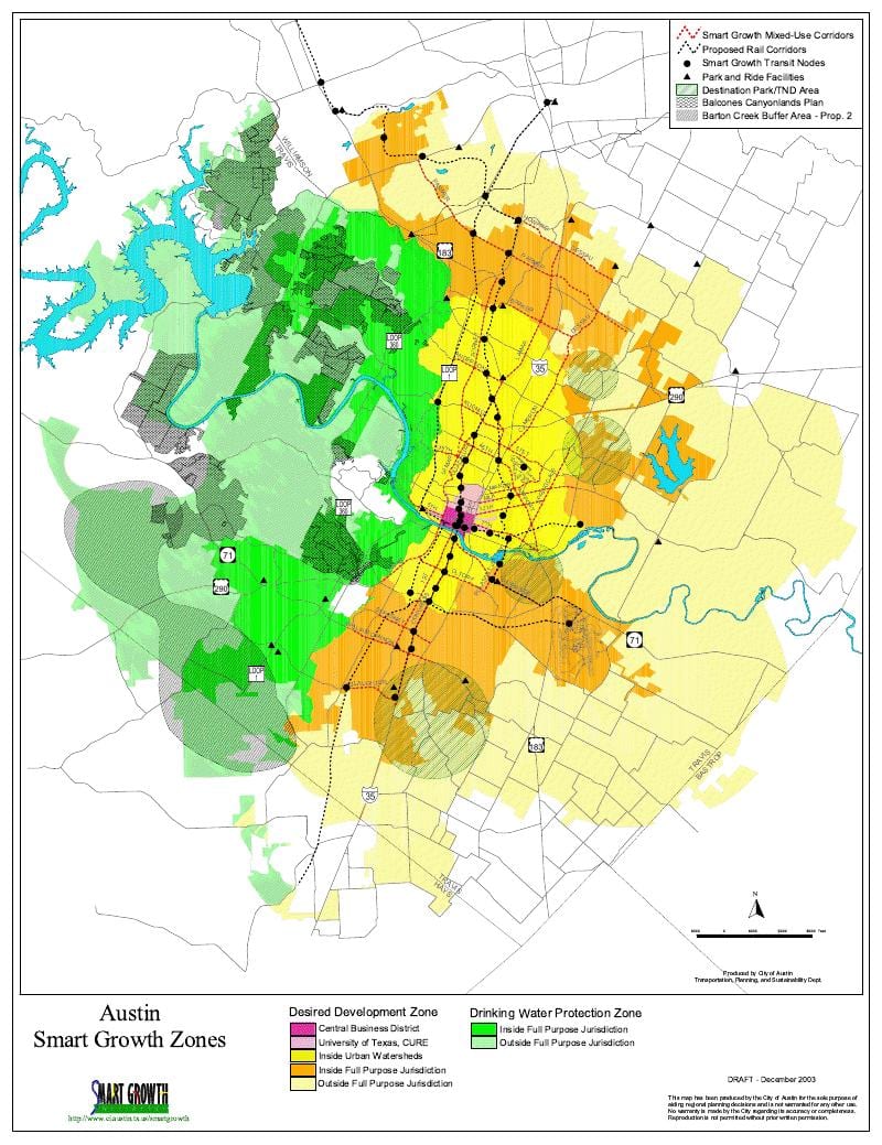 Austin विकास का नक्शा
